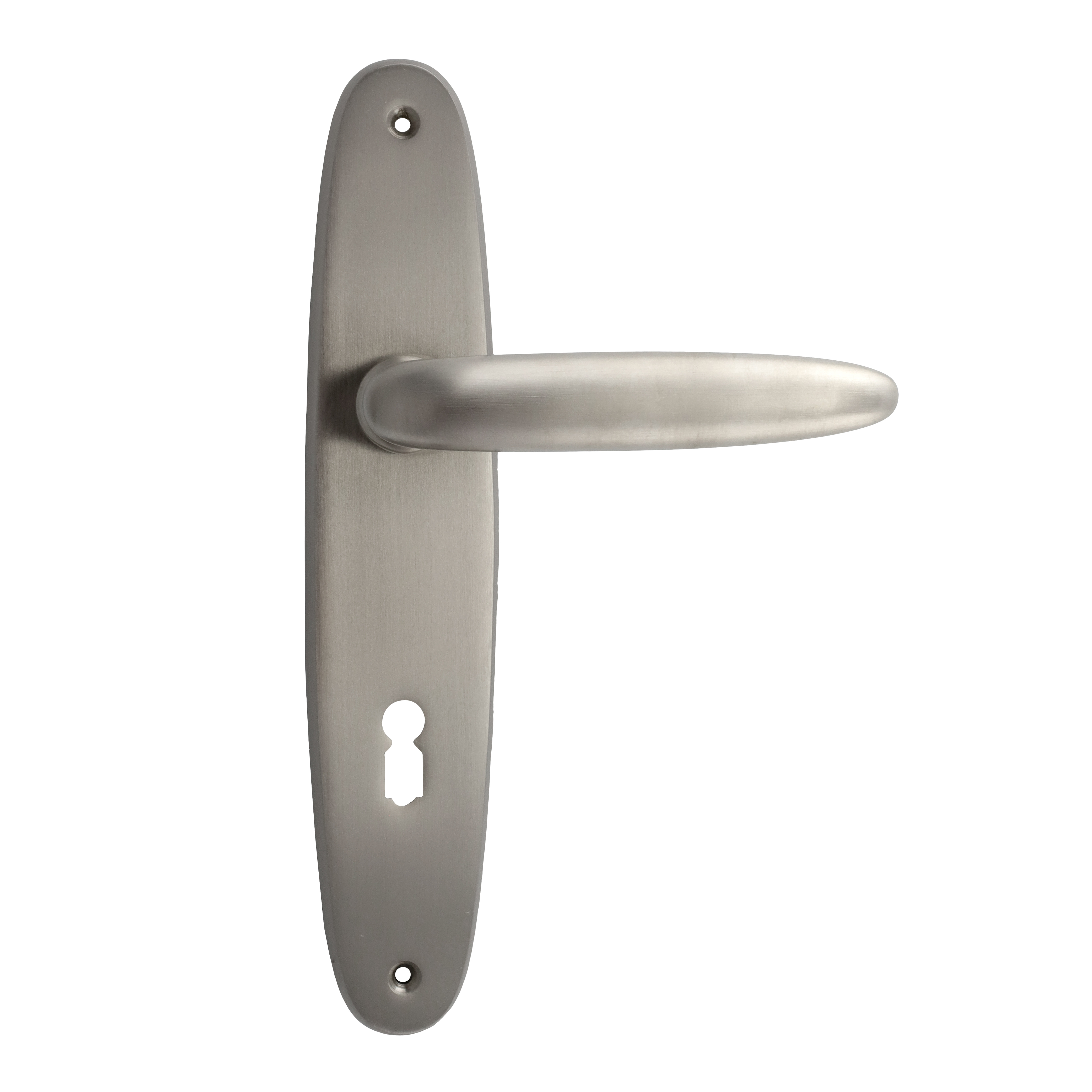 322.0099.15 Türgriffe mit Langschild 20er Jahre Messing vernickelt matt 322.0099.15 Türgriffe mit Langschild 20er Jahre Messing vernickelt matt