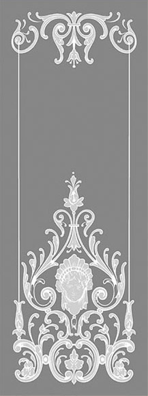 05.02.022 Historische Glasscheibe, große Formate sandgestrahlt- Motiv 850