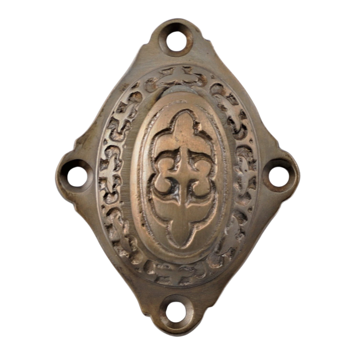 320.0089.45 Schlüsselrosette mit Kläppchen - antike Tür Rosette, Zierrosette, Türbeschlag