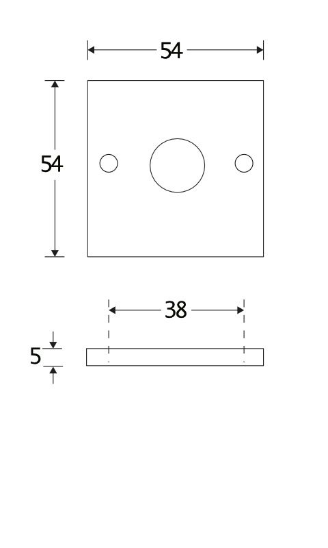 341.0312.10 WC-Türbeschlag mit Dreher / Drehknauf Nickel poliert Bauhaus