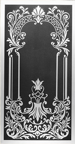 Historische Glasscheibe,mittlere Größe, sandgestrahlt, Motiv 141