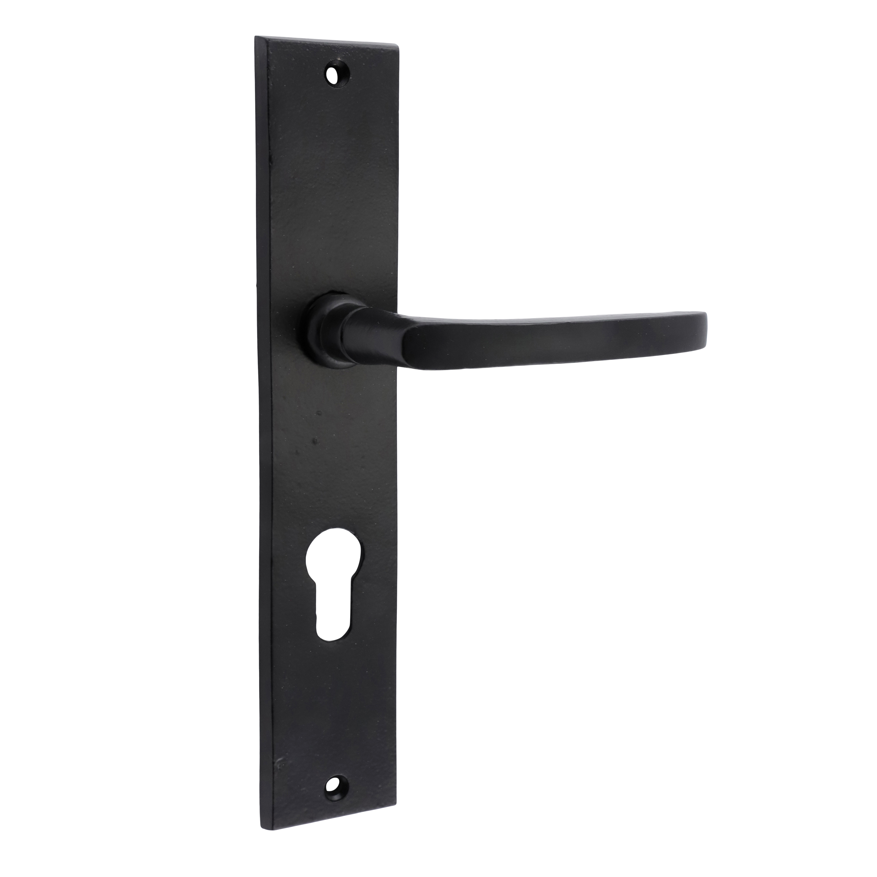 322.0112.70 Türgriffe mit PZ-Langschild 20er Jahre Eisen schwarz für Profilzylinder 72 mm 322.0112.70 Türgriffe mit PZ-Langschild 20er Jahre Eisen schwarz für Profilzylinder 72 mm