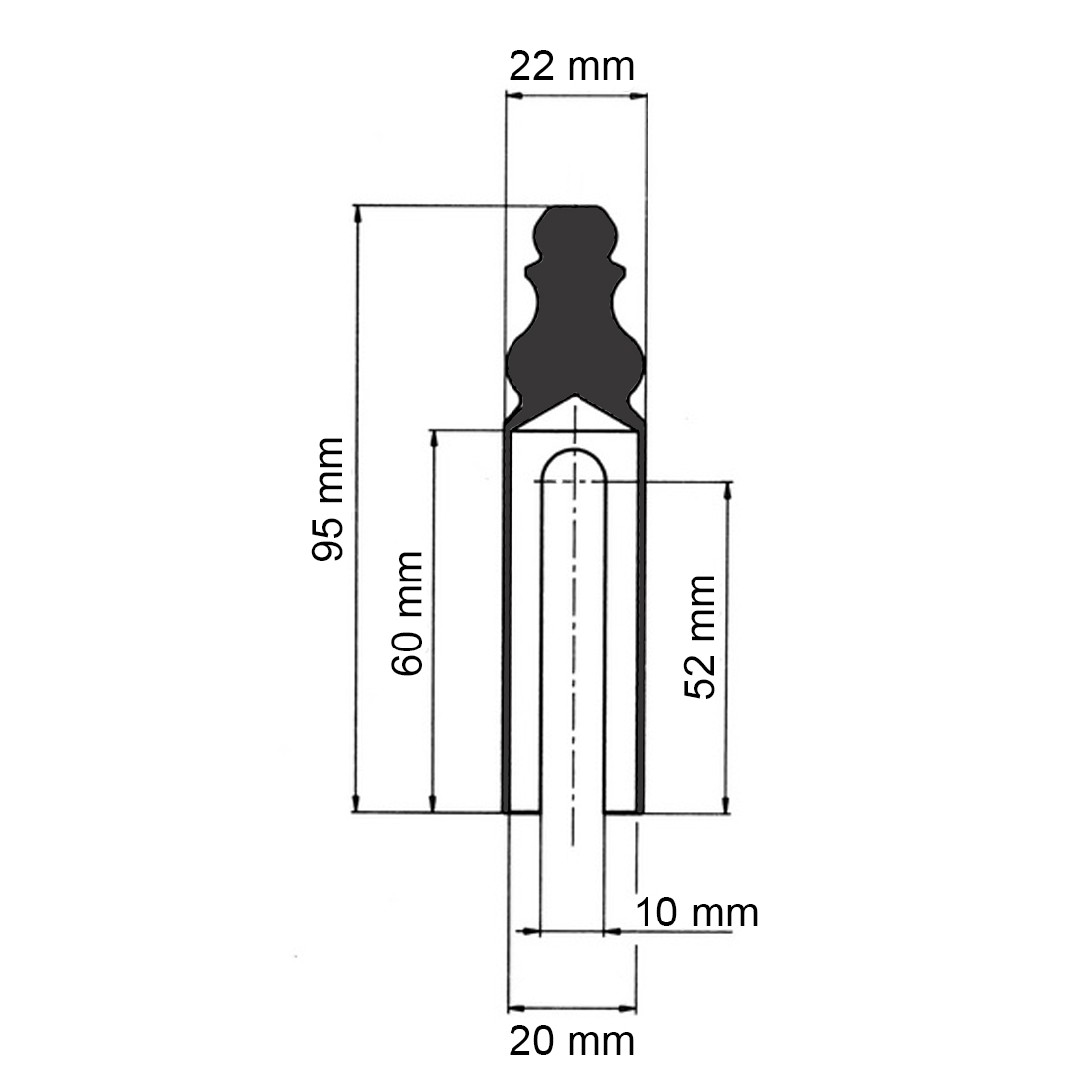 930.0007.70 Zierhülse Abdeckkappe Aufsteckhülse Türband-Abdeckung für 3-D Bänder Eisen schwarz 20 mm