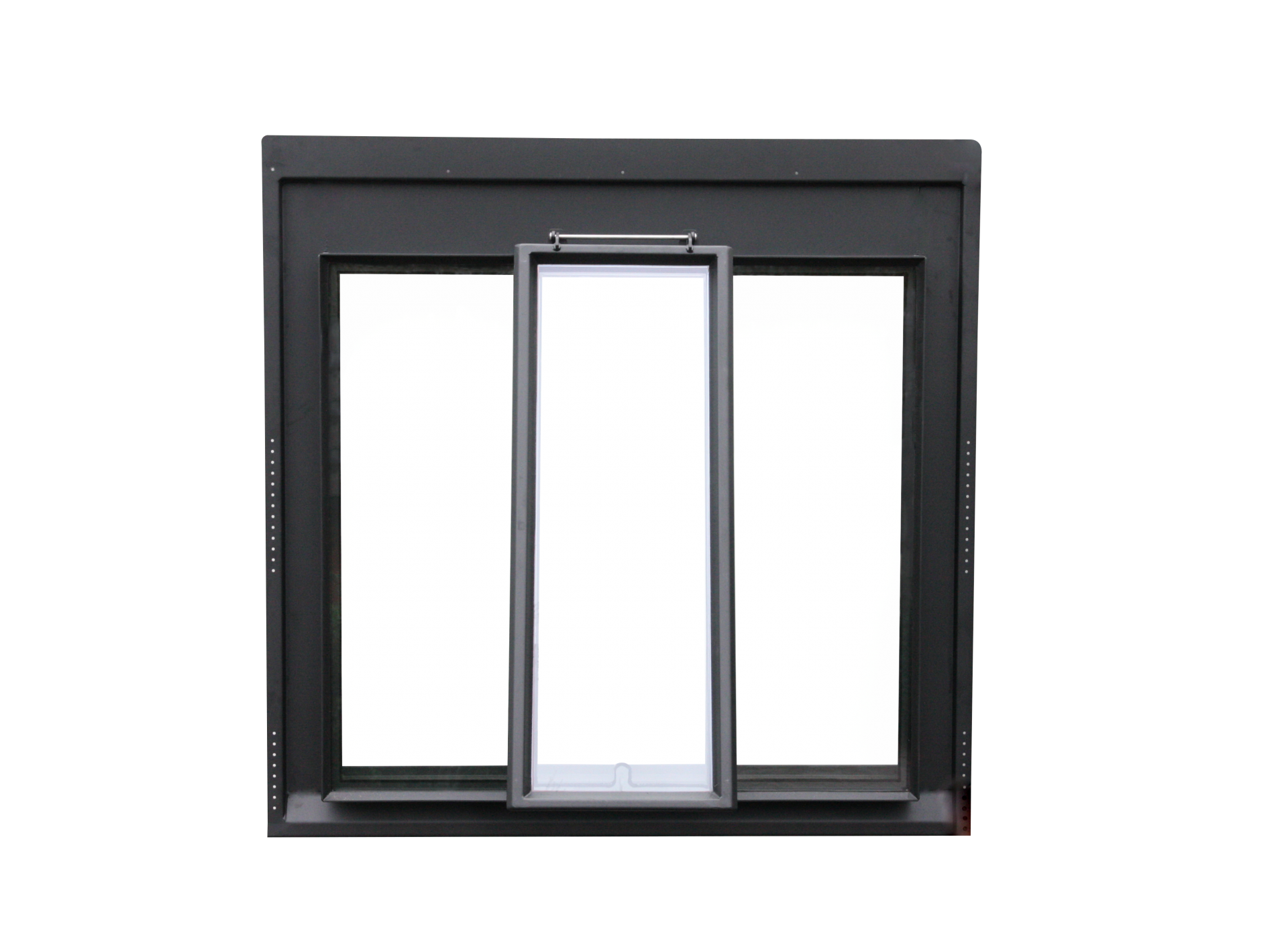 510.0011.70 Dachfenster DRG 100 x 110  cm (Fensterteil) Oben Rundbogen keine Einteilung Eisen pulverbeschichtet 
