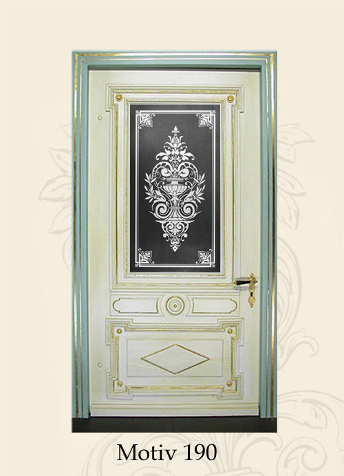 05.02.079 Historische Glasscheibe, mittlere Größe, sandgestrahlt, Motiv 190