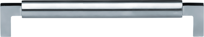 750.0032.12 Ziehgriff Messing verchromt poliert Bauhaus Stil  750.0032.12 Ziehgriff Messing verchromt poliert Bauhaus Stil
